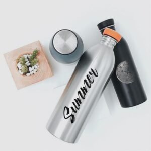 Silver Water Bottle